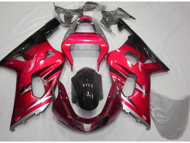 Red and Silver 2001-2003 GSXR 600-750 Motorcycle Fairings Red and Silver 2001-2003 GSXR 600-750 Motorcycle Fairings