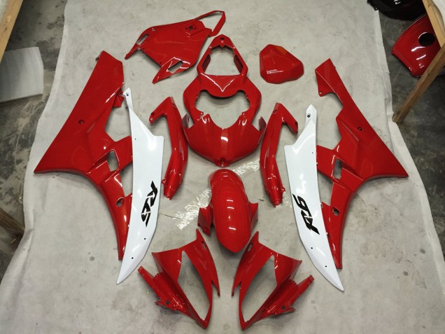 Red and White C2W 2006-2007 R6 Motorcycle Fairings Red and White C2W 2006-2007 R6 Motorcycle Fairings