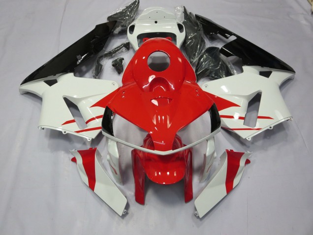 Red and White Style 2005-2006 CBR600RR Motorcycle Fairings Red and White Style 2005-2006 CBR600RR Motorcycle Fairings