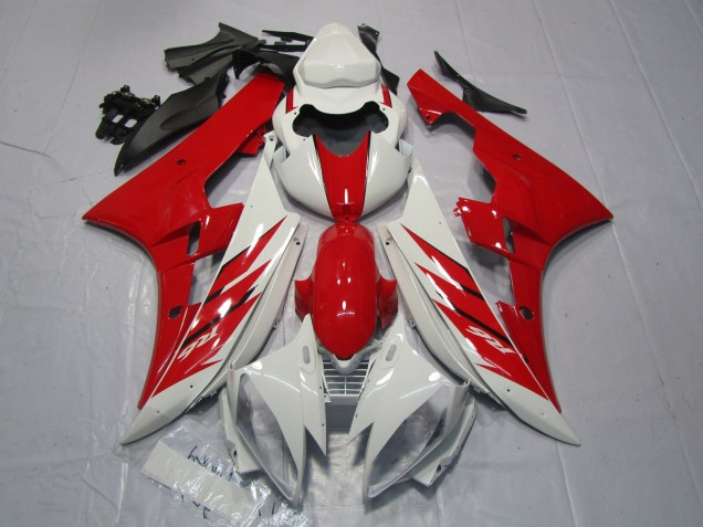 Red and White Style 2006-2007 R6 Motorcycle Fairings Red and White Style 2006-2007 R6 Motorcycle Fairings