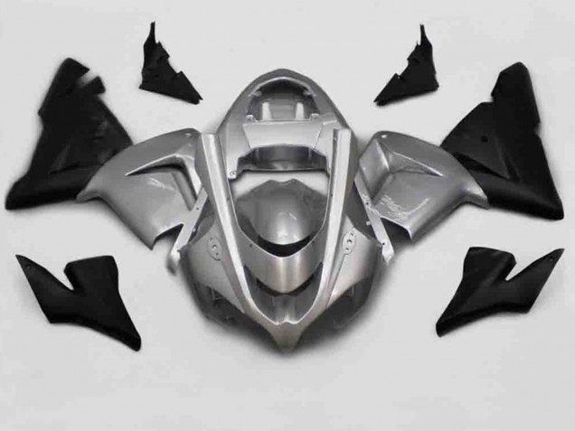 Silver Black 2004-2005 ZX10R Motorcycle Fairings Silver Black 2004-2005 ZX10R Motorcycle Fairings