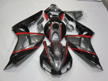 Silver Black Red Pin Stripe 2006-2007 CBR1000RR Motorcycle Fairings