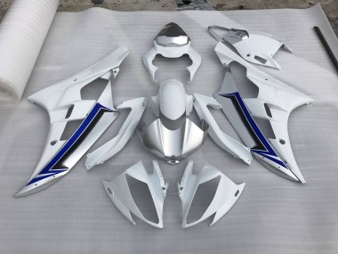 Silver and Blue 2006-2007 R6 Motorcycle Fairings