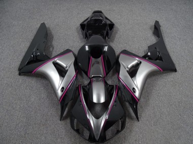 Silver with Pink Pin Stripe 2006-2007 CBR1000RR Motorcycle Fairings