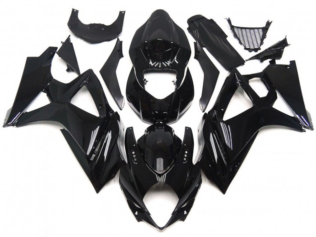 Slick Gloss Black Style 2007-2008 GSXR 1000 Motorcycle Fairings Slick Gloss Black Style 2007-2008 GSXR 1000 Motorcycle Fairings