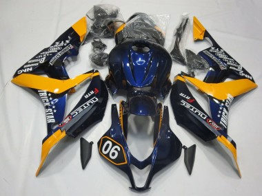 Special Deep Blue and Yellow 2007-2008 CBR600RR Motorcycle Fairings