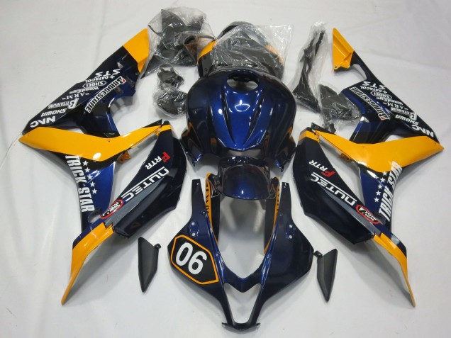 Special Deep Blue and Yellow 2007-2008 CBR600RR Motorcycle Fairings Special Deep Blue and Yellow 2007-2008 CBR600RR Motorcycle Fairings