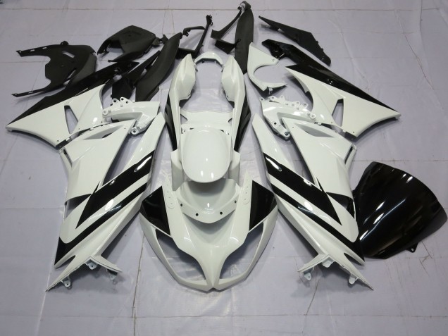 Special White Black 2009-2012 ZX6R Motorcycle Fairings Special White Black 2009-2012 ZX6R Motorcycle Fairings