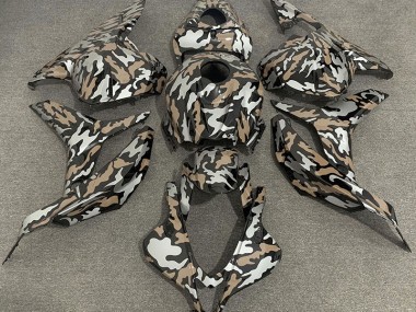 Tan and Silver Camo 2009-2012 CBR600RR Motorcycle Fairings