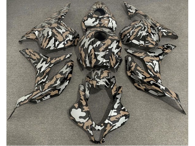 Tan and Silver Camo 2009-2012 CBR600RR Motorcycle Fairings Tan and Silver Camo 2009-2012 CBR600RR Motorcycle Fairings