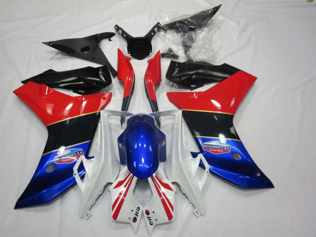 Tri Color Gold Stripe 2011-2012 CBR600F Motorcycle Fairings Tri Color Gold Stripe 2011-2012 CBR600F Motorcycle Fairings