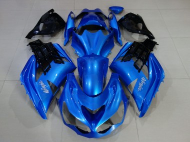 Vibrant Blue & Gloss Black 2012-2021 ZX14R Motorcycle Fairings