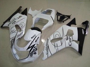 White Corona 2001-2003 GSXR 600-750 Motorcycle Fairings