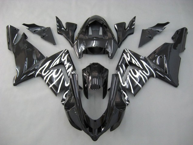 White Flame 2004-2005 ZX10R Motorcycle Fairings White Flame 2004-2005 ZX10R Motorcycle Fairings