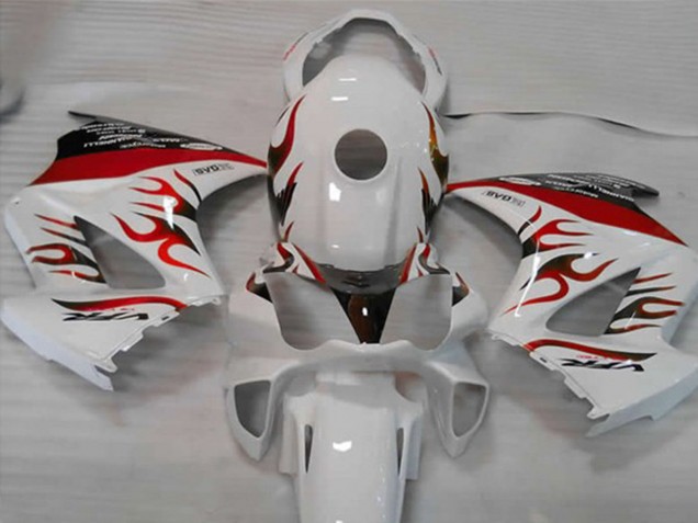 White Red Flame 2002-2012 VFR800 Motorcycle Fairings White Red Flame 2002-2012 VFR800 Motorcycle Fairings