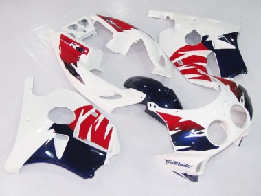 White Red and Blue 1990-1998 CBR250RR Motorcycle Fairings