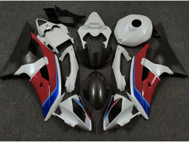 White Red and Blue 2008-2016 R6 Motorcycle Fairings White Red and Blue 2008-2016 R6 Motorcycle Fairings