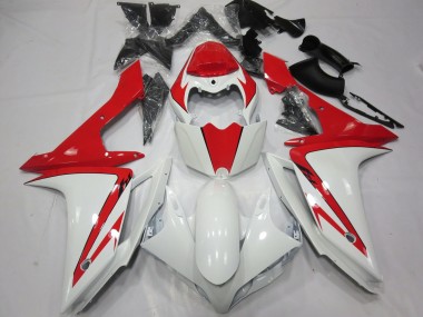 White Red custom 2007-2008 R1 Motorcycle Fairings