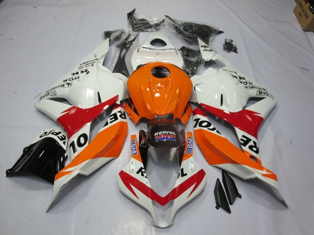White Repsol 2009-2012 CBR600RR Motorcycle Fairings White Repsol 2009-2012 CBR600RR Motorcycle Fairings