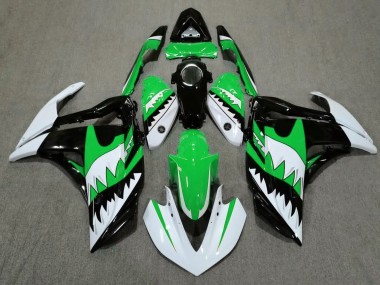 White Shark & Green 2015-2018 R3 Motorcycle Fairings