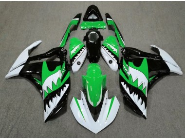 White Shark & Green 2015-2018 R3 Motorcycle Fairings