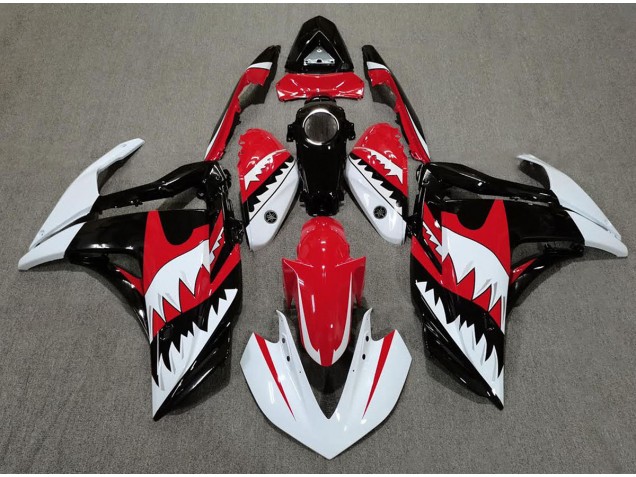 White Shark & Red 2015-2018 R3 Motorcycle Fairings White Shark & Red 2015-2018 R3 Motorcycle Fairings