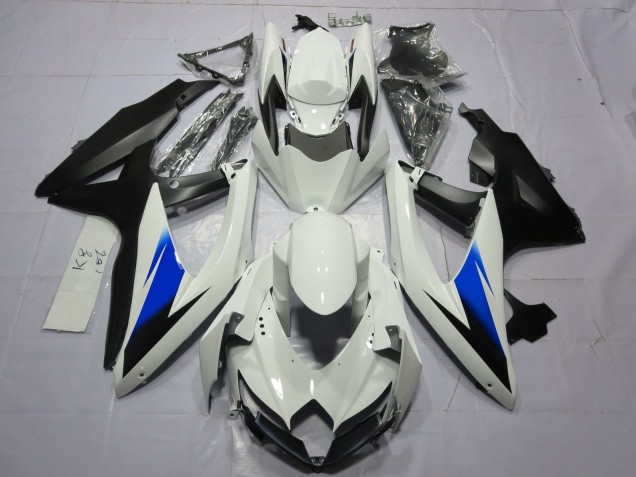 White and Black 2008-2010 GSXR 600-750 Motorcycle Fairings White and Black 2008-2010 GSXR 600-750 Motorcycle Fairings
