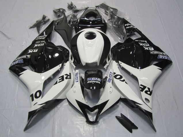 White and Black Repsol 2009-2012 CBR600RR Motorcycle Fairings White and Black Repsol 2009-2012 CBR600RR Motorcycle Fairings