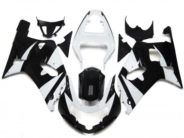 White and Black Style OEM 2001-2003 GSXR 600-750 Motorcycle Fairings