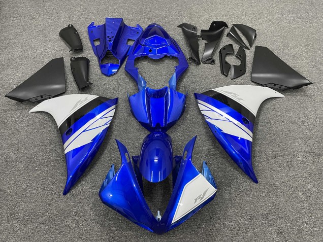 White and Blue Gloss with Black Lowers 2009-2011 R1 Motorcycle Fairings White and Blue Gloss with Black Lowers 2009-2011 R1 Motorcycle Fairings