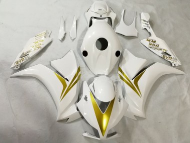 White and Gold 2012-2016 CBR1000RR Motorcycle Fairings
