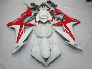White and Red Style 2004-2006 R1 Motorcycle Fairings