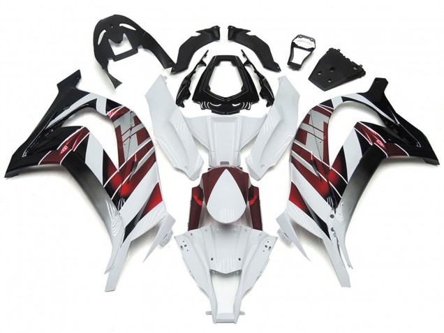 White and Silver 2016-2019 ZX10R Motorcycle Fairings White and Silver 2016-2019 ZX10R Motorcycle Fairings