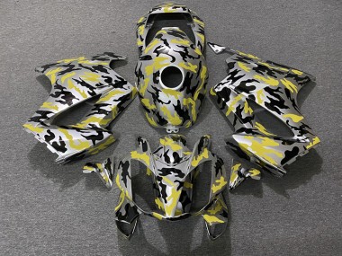 Yellow Camo 2002-2012 VFR800 Motorcycle Fairings