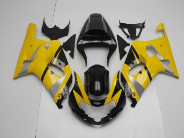 Yellow and Black 2001-2003 GSXR 600-750 Motorcycle Fairings