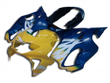 Yellow and Blue 1999-2000 CBR600 F4 Motorcycle Fairings