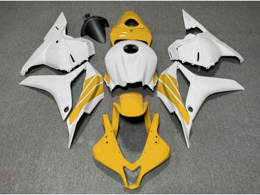 Yellow and White Side Stripe 2009-2012 CBR600RR Motorcycle Fairings